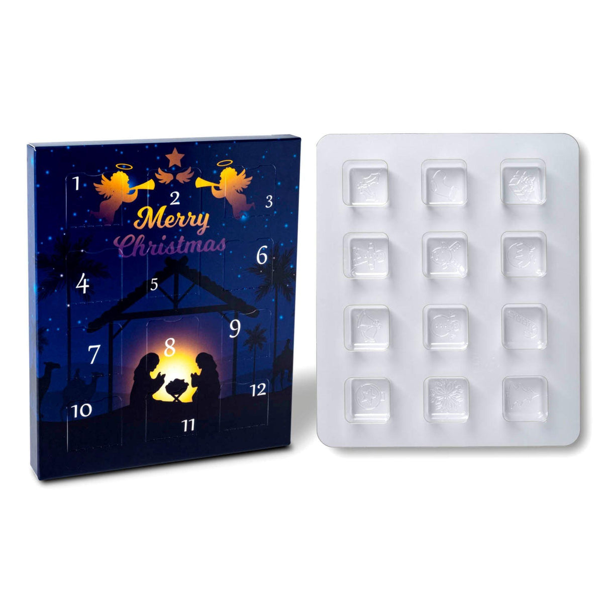 12 day Wax Melt Advent Calendar - Nativity Scene Wax Melt Clamshell NI Candle Supplies