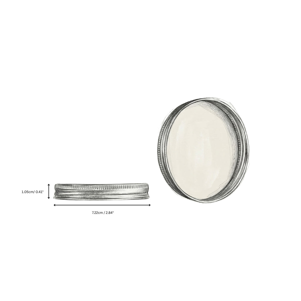 Gold Aluminium Lid — Fits Amber Apothecary Jar — 180ml