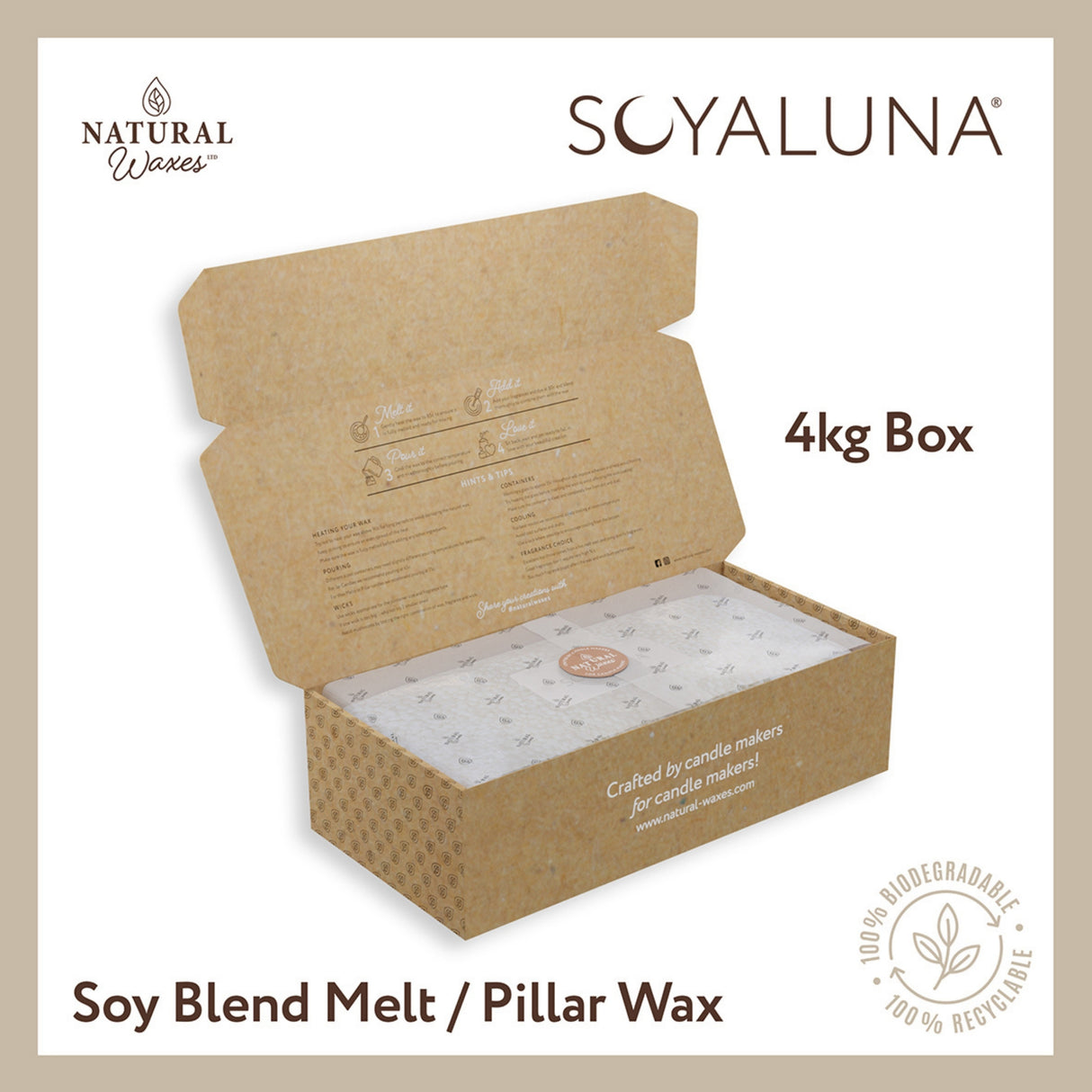SoyaLuna Blend Melt / Pillar Wax - 4kg