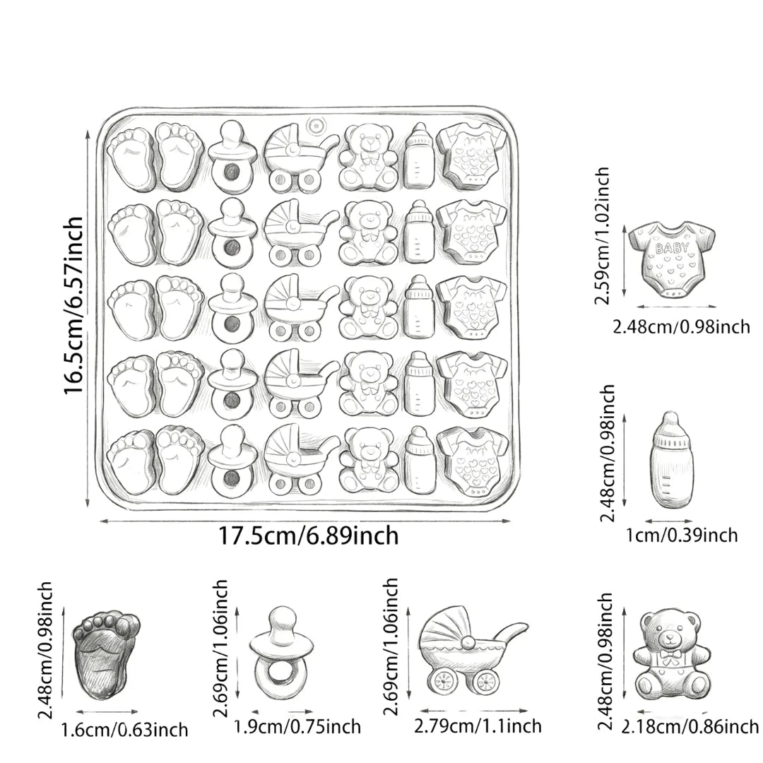 Baby Silicone Mould — Decorative Wax Melts & Embeds