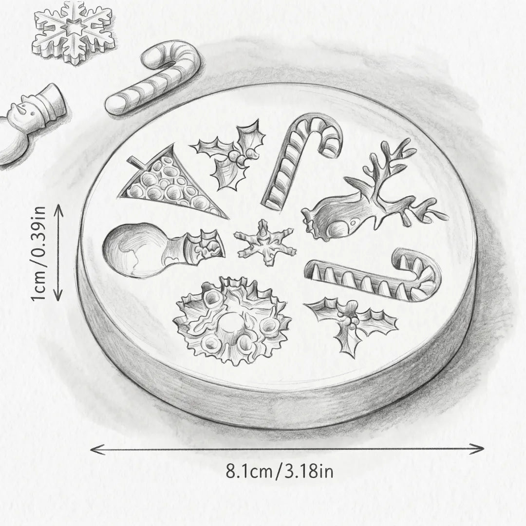 Christmas Silicone Mould — Festive Soap & Candle Embeds