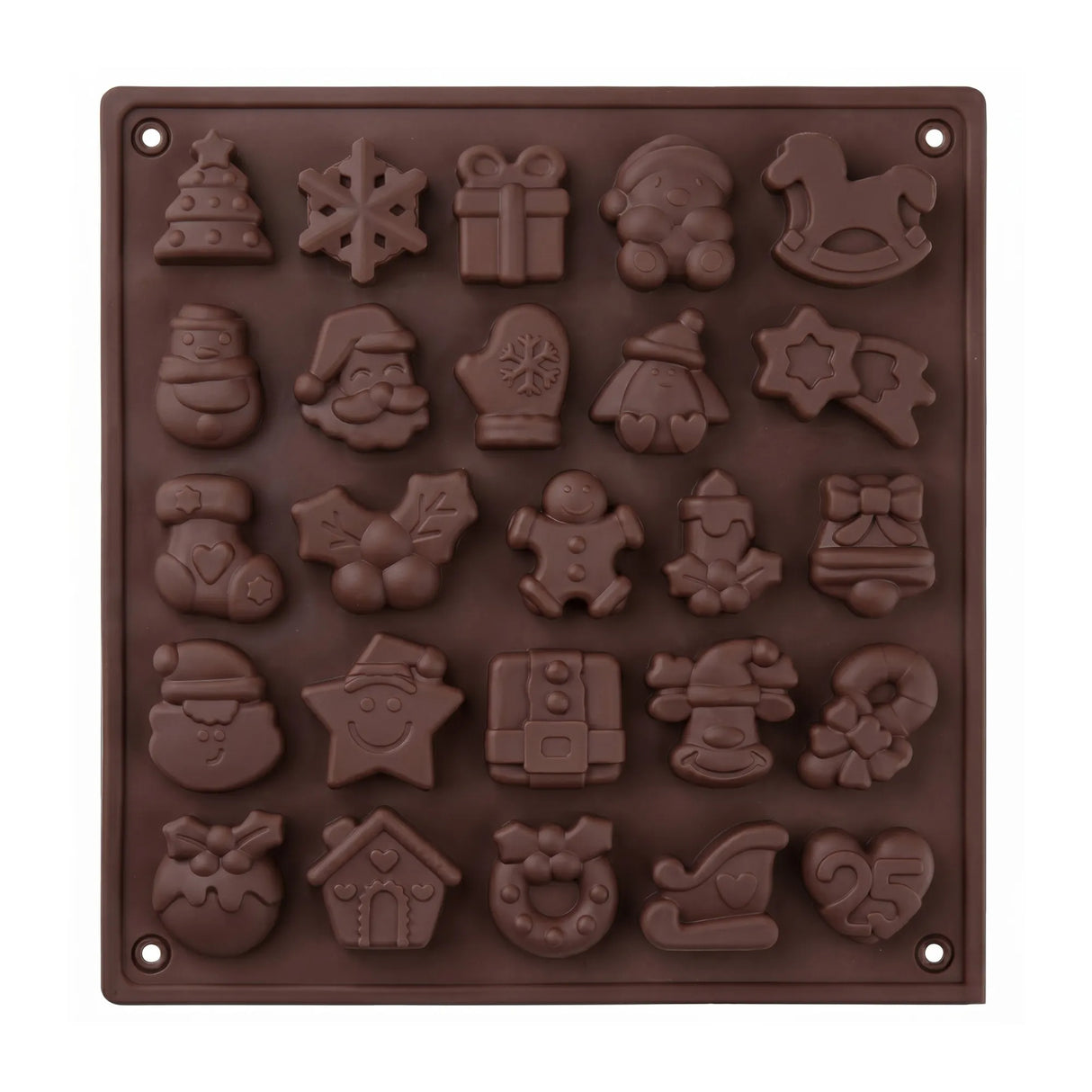 Christmas Silicone Mould — 25‑Cavity Festive Shapes