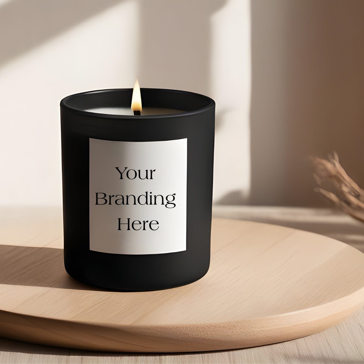 20cl Matt Black Oxford Jar — 6 or 12 Finished Candles