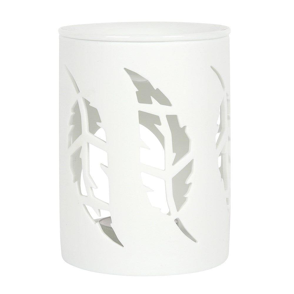 Ceramic Wax Melt Burner - Feather Pattern Wax Melt Burner NI Candle Supplies