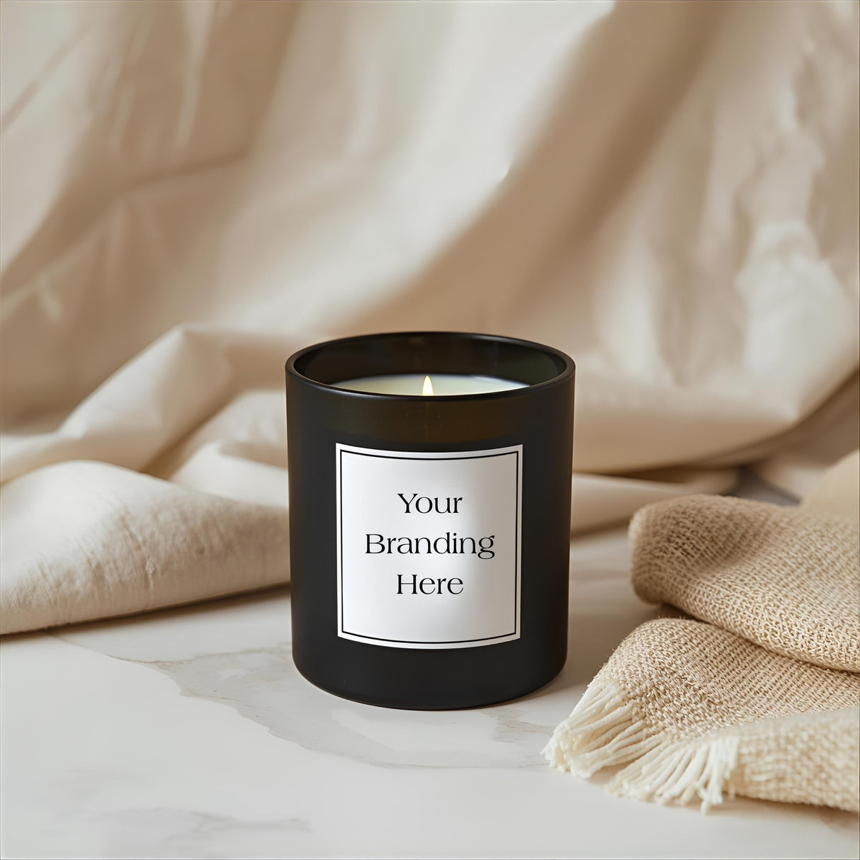 30cl Matt Black Kimberley Jar — 6 or 12 Finished Candles