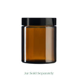 Black Urea Lid — Fits Amber Apothecary Jar — 180ml