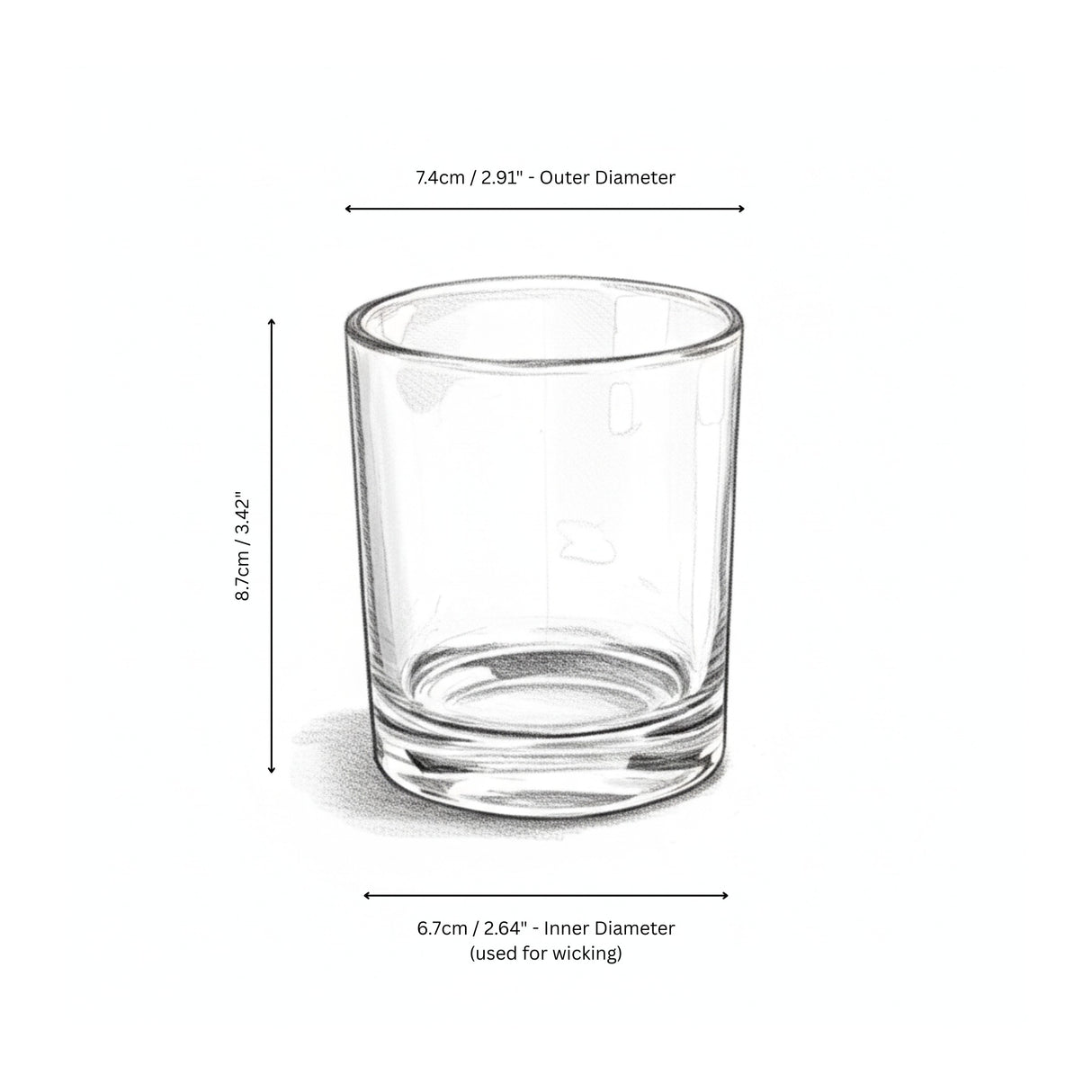 20cl Oxford Candle Jar (MEDIUM) - Frosted