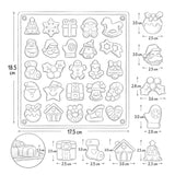 Christmas Silicone Mould — 25‑Cavity Festive Shapes