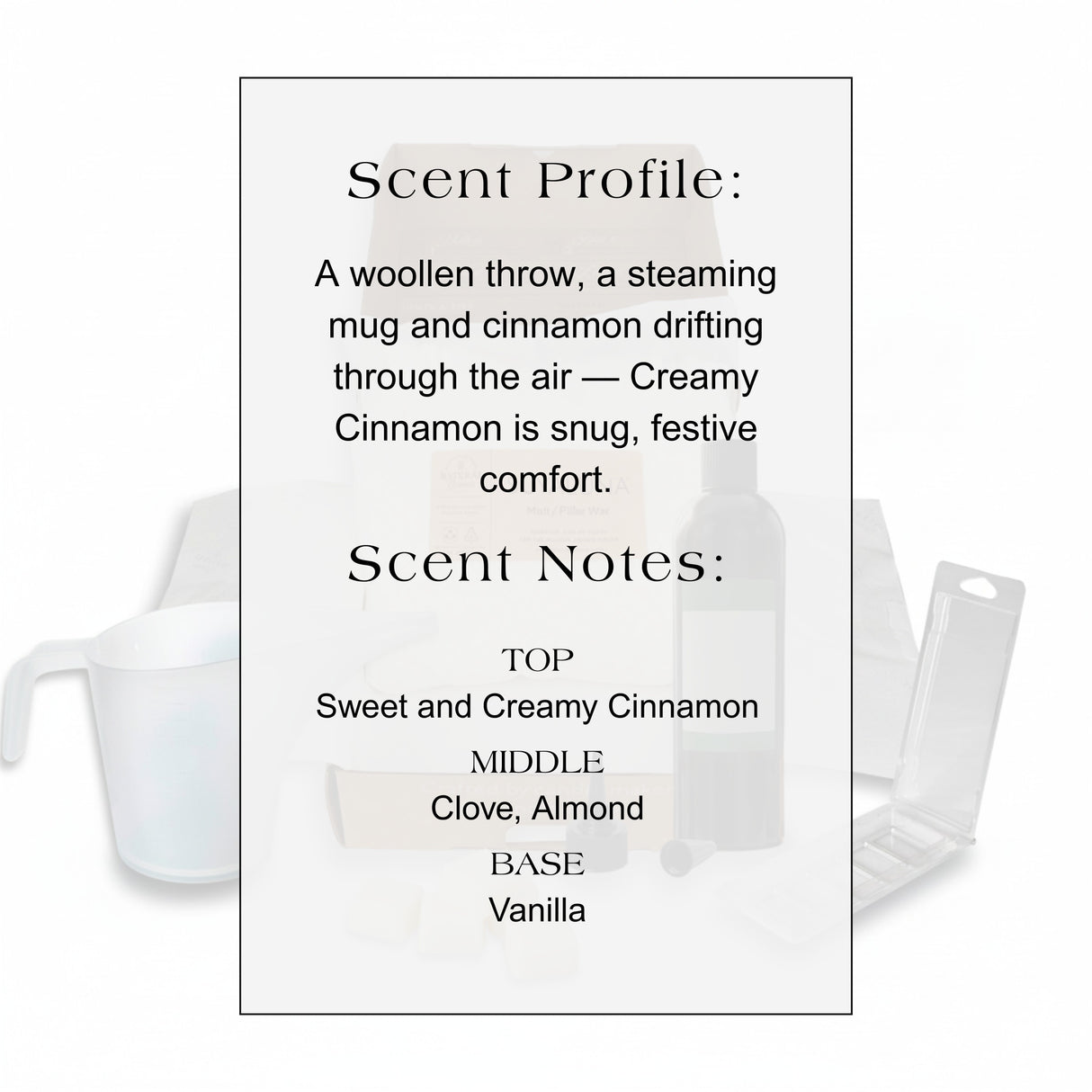 Melt Making Kit - Creamy Cinnamon