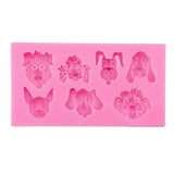 Dog Silicone Mould — Assorted Dog Head Shapes