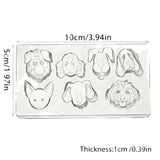 Dog Silicone Mould — Assorted Dog Head Shapes