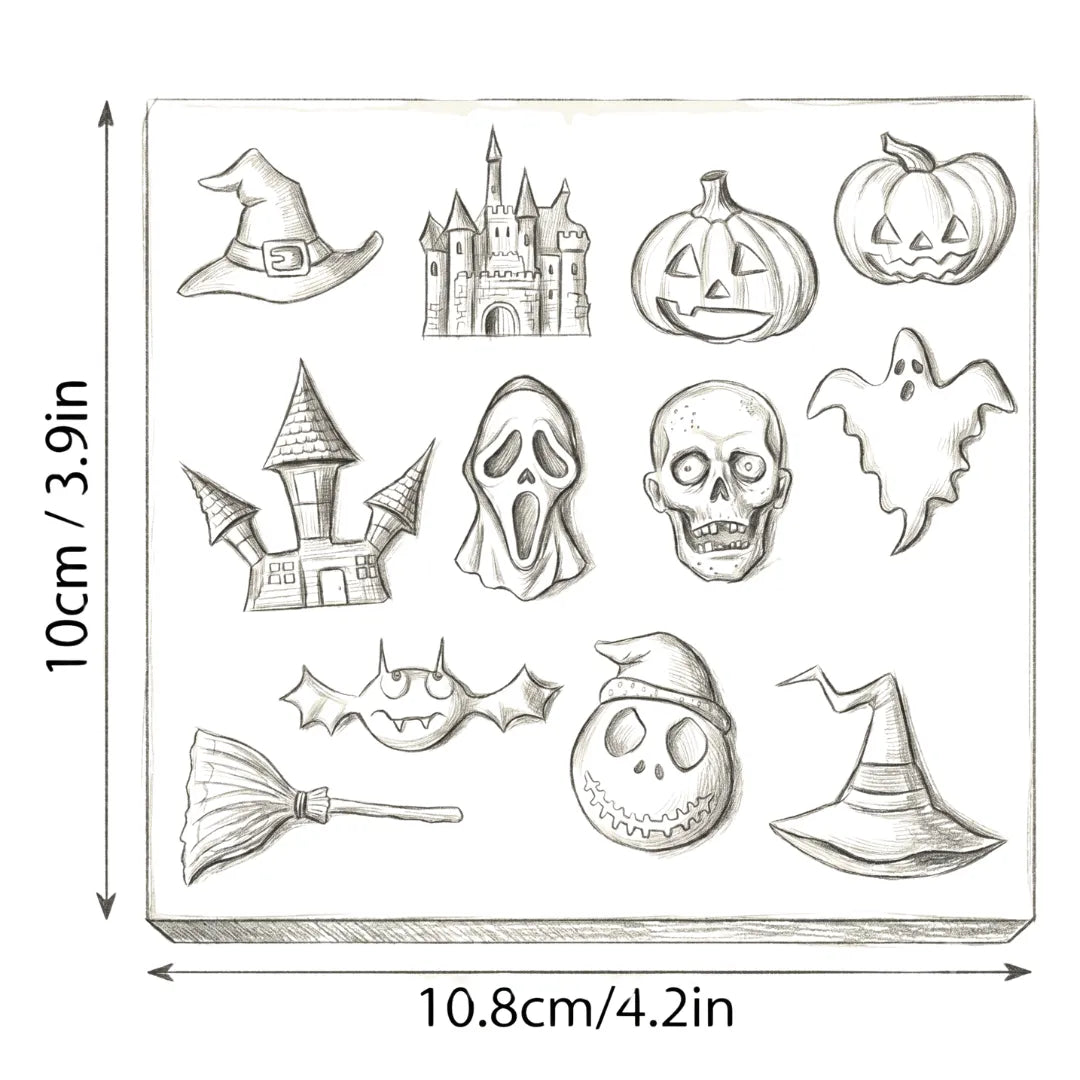 Halloween Silicone Mould — Assorted Spooky Shapes