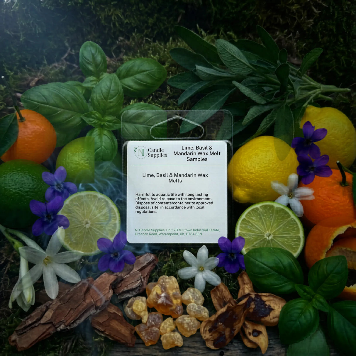 Lime, Basil & Mandarin Wax Melt Sample