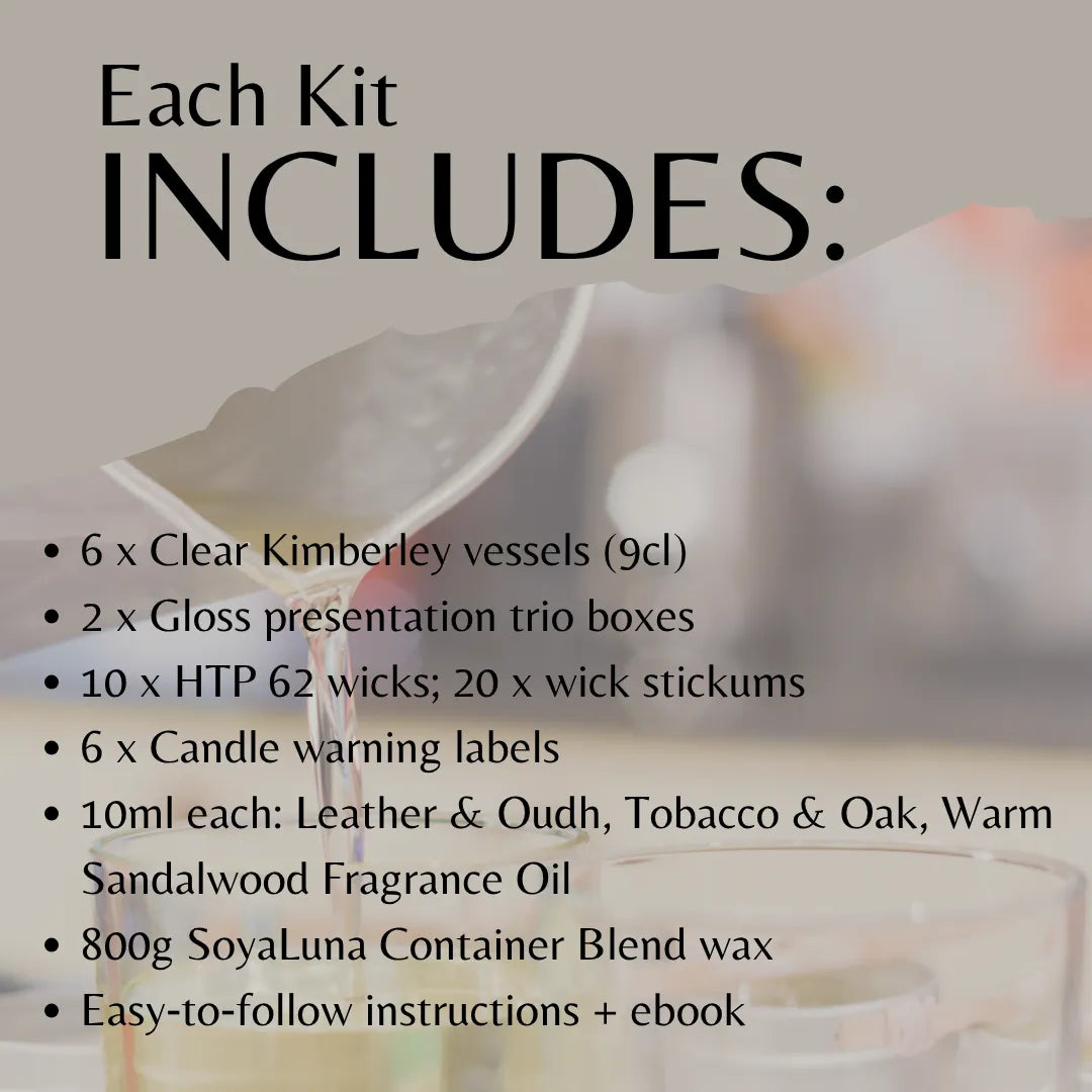Make-Your-Own Scented Candle Gift Set - Masculine Favourites