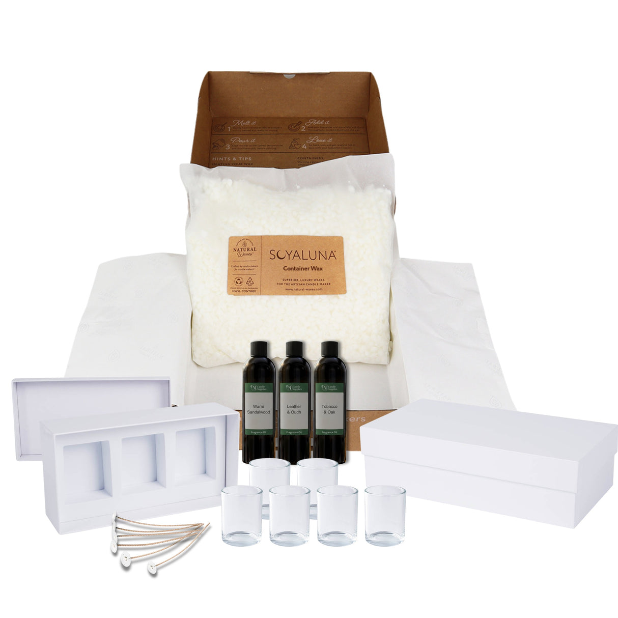Make-Your-Own Scented Candle Gift Set - Masculine Favourites