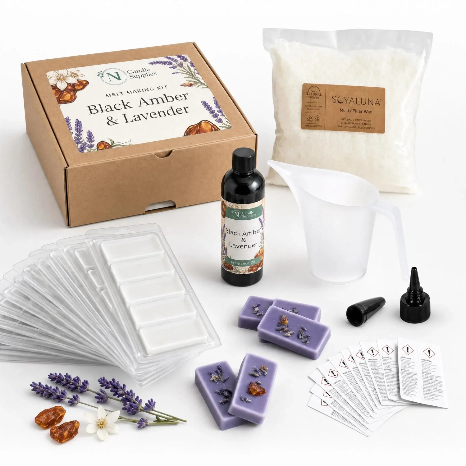 Melt Making Kit - Black Amber & Lavender