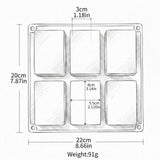 Silicone Soap Mould — 6‑Cavity Rectangular Bar Mould