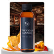 Bottle of 'The Cigar Lounge' Aroma Oil with a bar setting in the background
