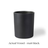 20cl Matt Black Oxford Jar — 6 or 12 Finished Candles