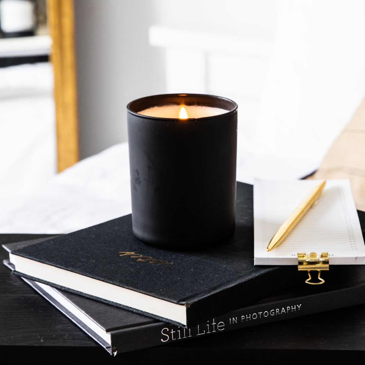 20cl Matt Black Oxford Jar — 6 or 12 Finished Candles