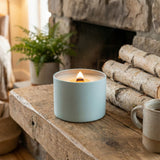 Soft Blue Candle Tin