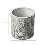 Refillable Dark Grey GRC Candle Vessel — Large