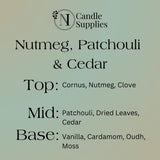 Nutmeg, Patchouli & Cedar Fragrance Oil