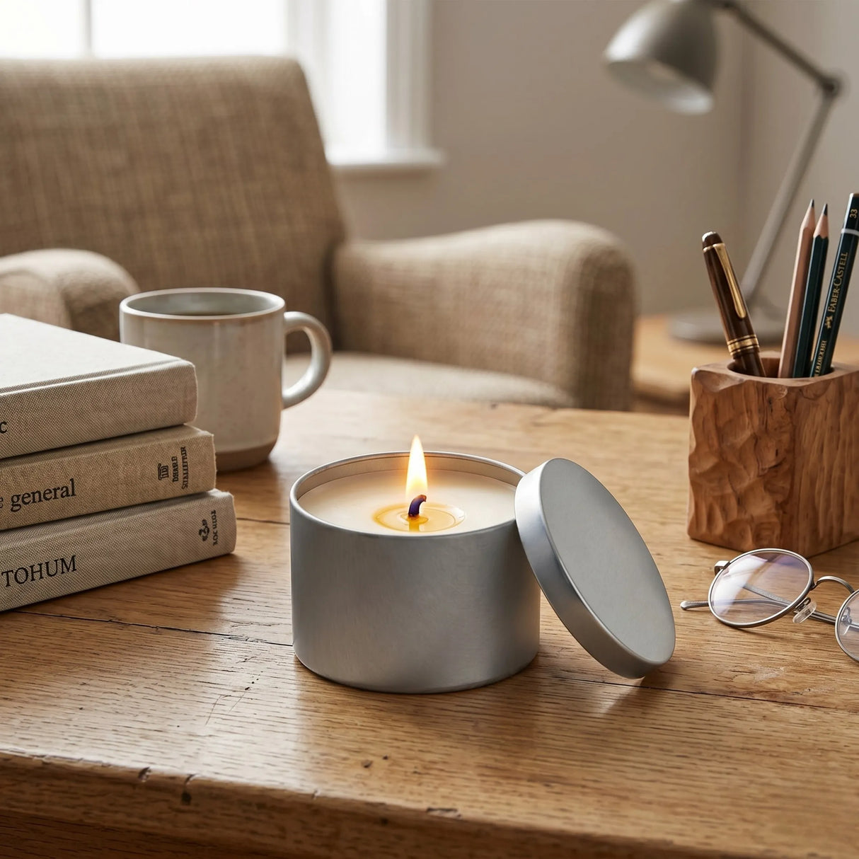 Mini Silver Candle Tin